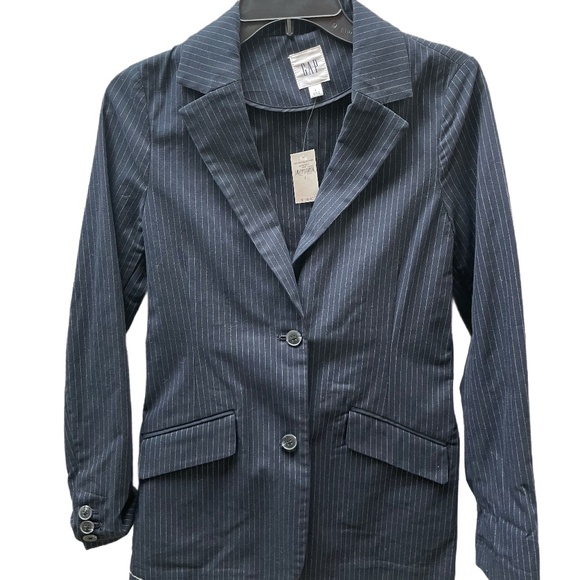 ❤️ GAP NAVY PIN STRIPED BLAZER SIZE SMALL NEW - Picture 1 of 9